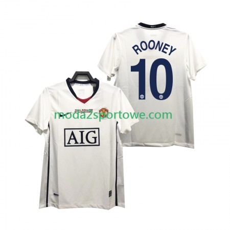 Koszulka Manchester United ROONEY 10 Champions League 2008 2009 Retro Wyjazdowe Stroje Piłkarskie Krótki Rękaw